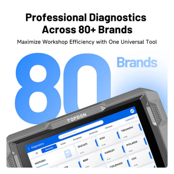 TOPDON UltraDiag Moto (80+ Brands Moto Diagnostic System) - Image 3